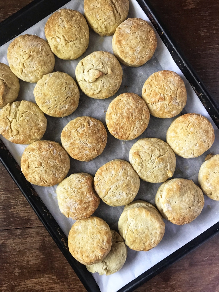 Tray of buttermilk biscuits